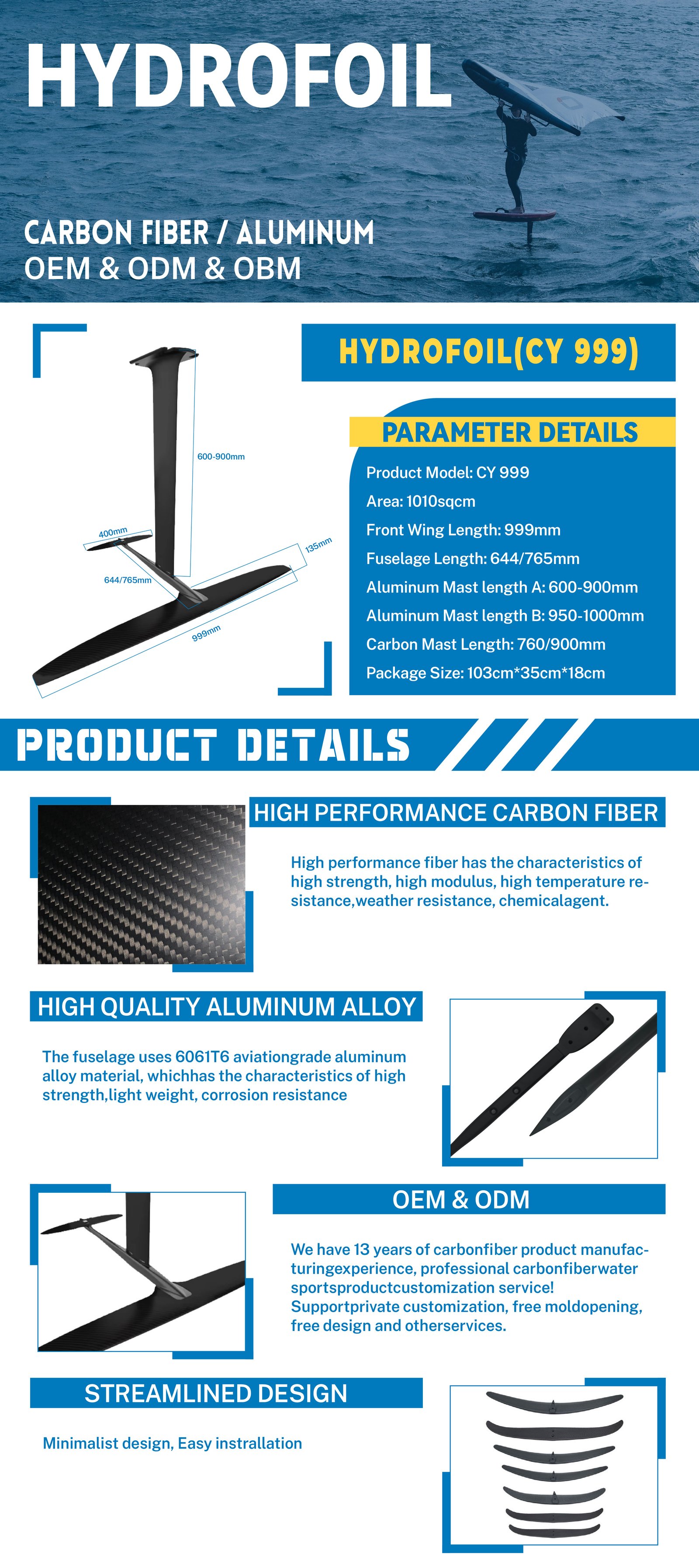 Carbon Fiber Hydrofoil gallery 6