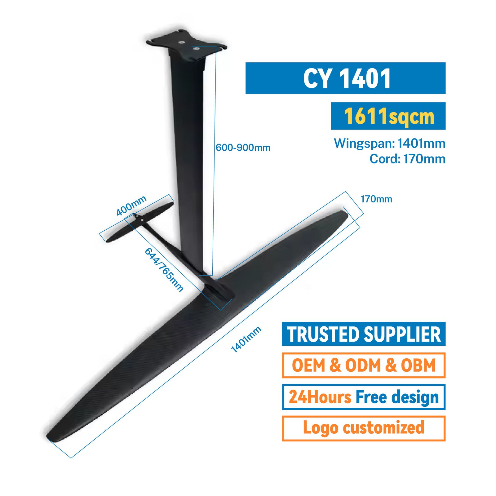 Aluminum Carbon Hydrofoil